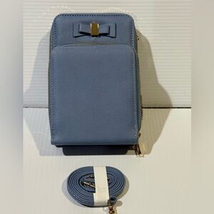 NWT Elegant Blue Women's Bag with Bow Accent